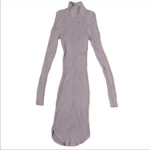 Naked Wardrobe Ribbed Mock Neck Dress